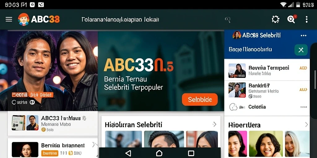 Antarmuka ABC33 dengan berita selebriti terkini dan menarik.