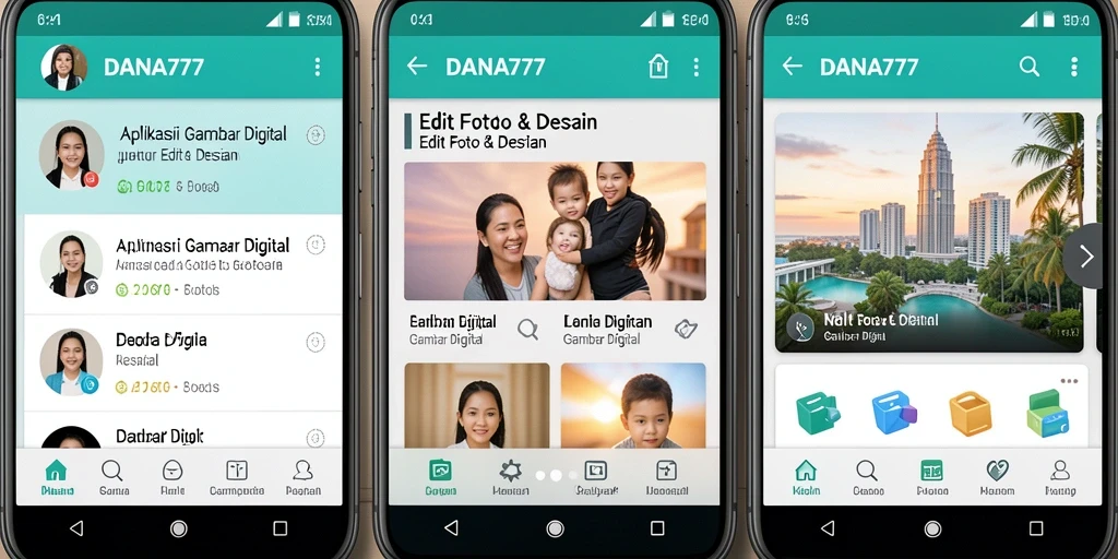 Antarmuka DANA777 dengan fitur Gambar Digital yang menarik.