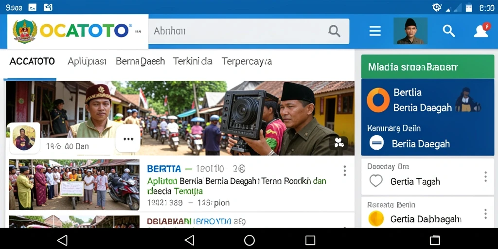 Tampilan antarmuka aplikasi OCATOTO yang modern dan informatif.